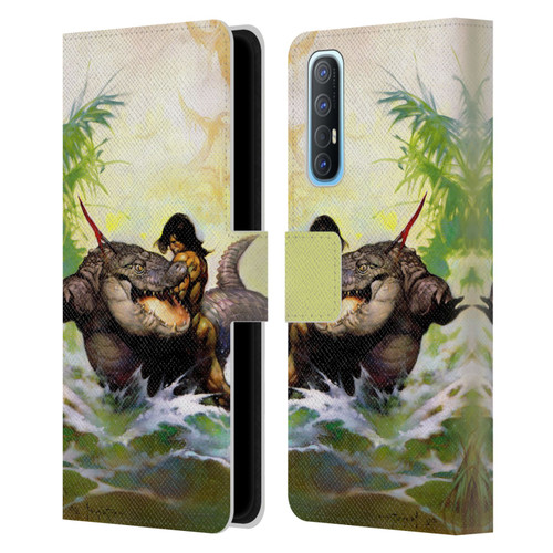 Frank Frazetta Fantasy Monster Out Of Time Leather Book Wallet Case Cover For OPPO Find X2 Neo 5G