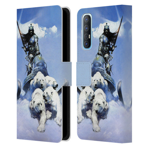 Frank Frazetta Fantasy Silver Warrior Leather Book Wallet Case Cover For OPPO Find X2 Neo 5G