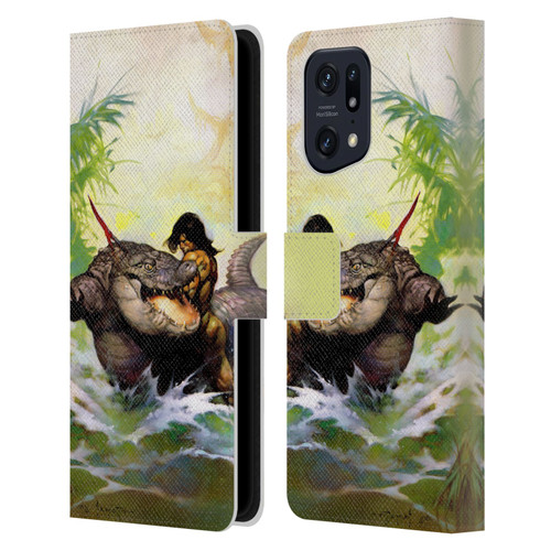 Frank Frazetta Fantasy Monster Out Of Time Leather Book Wallet Case Cover For OPPO Find X5