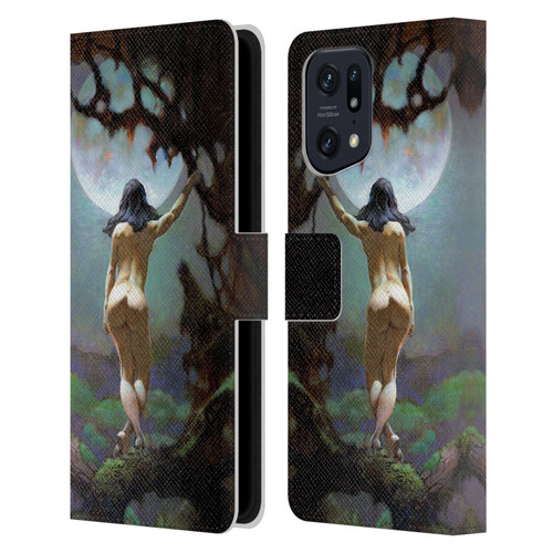 Frank Frazetta Fantasy Moons Rapture Leather Book Wallet Case Cover For OPPO Find X5