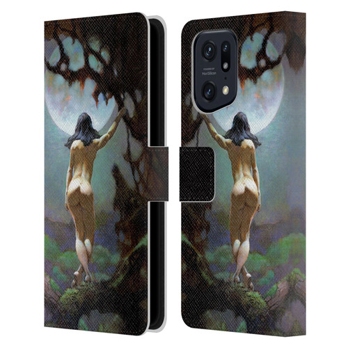 Frank Frazetta Fantasy Moons Rapture Leather Book Wallet Case Cover For OPPO Find X5 Pro