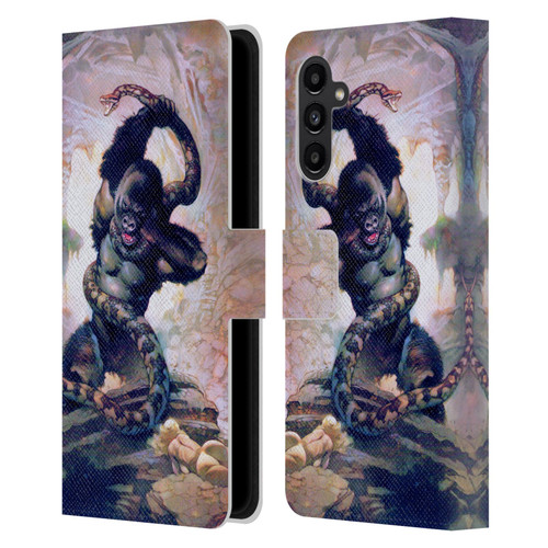 Frank Frazetta Fantasy Gorilla With Snake Leather Book Wallet Case Cover For Samsung Galaxy A13 5G (2021)