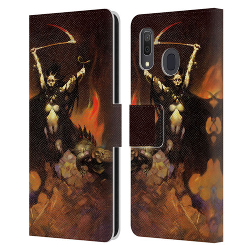 Frank Frazetta Fantasy Woman With A Scythe Leather Book Wallet Case Cover For Samsung Galaxy A33 5G (2022)