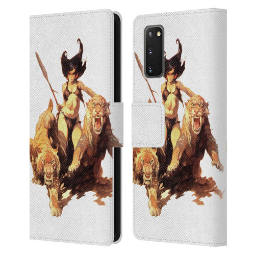 Frank Frazetta Fantasy The Huntress Leather Book Wallet Case Cover For Samsung Galaxy S20 / S20 5G