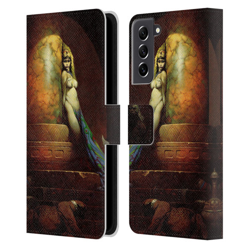 Frank Frazetta Fantasy Egyptian Queen Leather Book Wallet Case Cover For Samsung Galaxy S21 FE 5G