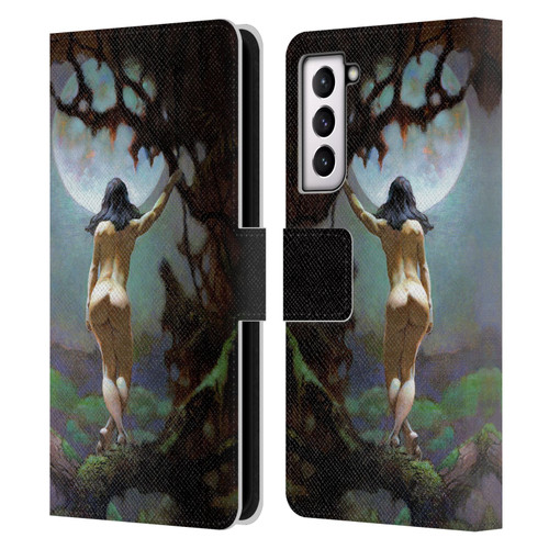 Frank Frazetta Fantasy Moons Rapture Leather Book Wallet Case Cover For Samsung Galaxy S21 5G