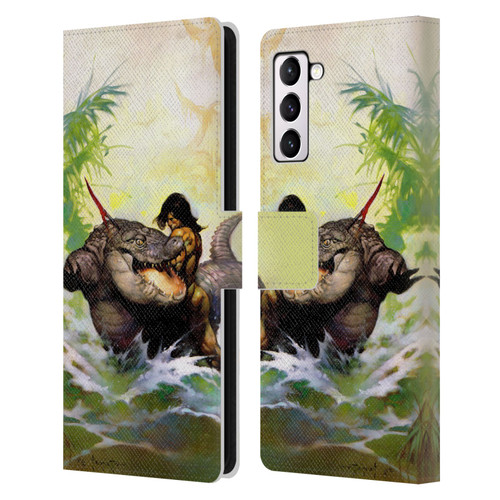 Frank Frazetta Fantasy Monster Out Of Time Leather Book Wallet Case Cover For Samsung Galaxy S21+ 5G