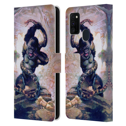 Frank Frazetta Fantasy Gorilla With Snake Leather Book Wallet Case Cover For Samsung Galaxy M30s (2019)/M21 (2020)