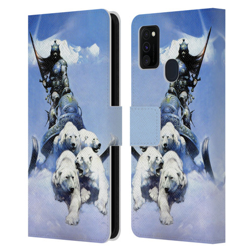 Frank Frazetta Fantasy Silver Warrior Leather Book Wallet Case Cover For Samsung Galaxy M30s (2019)/M21 (2020)