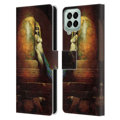 Frank Frazetta Fantasy Egyptian Queen Leather Book Wallet Case Cover For Samsung Galaxy M33 (2022)