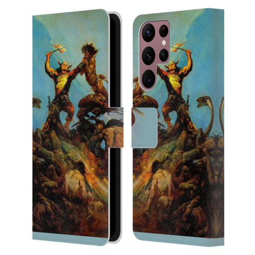 Frank Frazetta Fantasy Indomitable Leather Book Wallet Case Cover For Samsung Galaxy S22 Ultra 5G