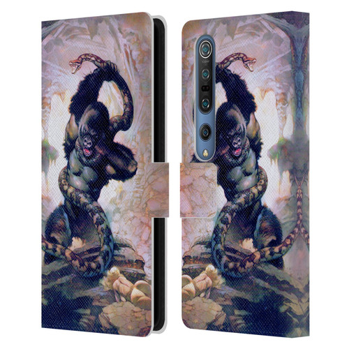 Frank Frazetta Fantasy Gorilla With Snake Leather Book Wallet Case Cover For Xiaomi Mi 10 5G / Mi 10 Pro 5G