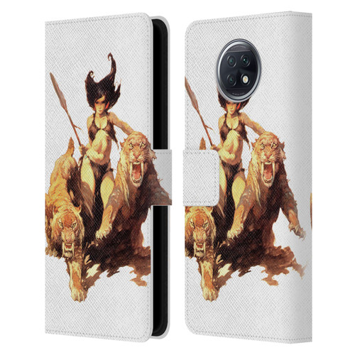 Frank Frazetta Fantasy The Huntress Leather Book Wallet Case Cover For Xiaomi Redmi Note 9T 5G