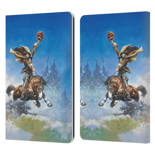 Frank Frazetta Medieval Fantasy Headless Horseman Leather Book Wallet Case Cover For Amazon Kindle Paperwhite 1 / 2 / 3