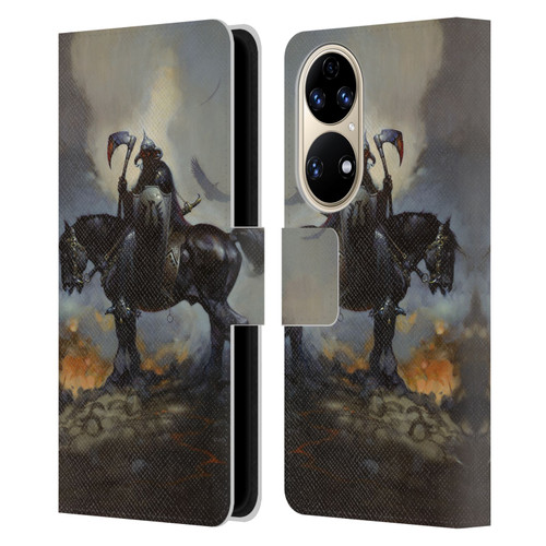 Frank Frazetta Medieval Fantasy Death Dealer Leather Book Wallet Case Cover For Huawei P50