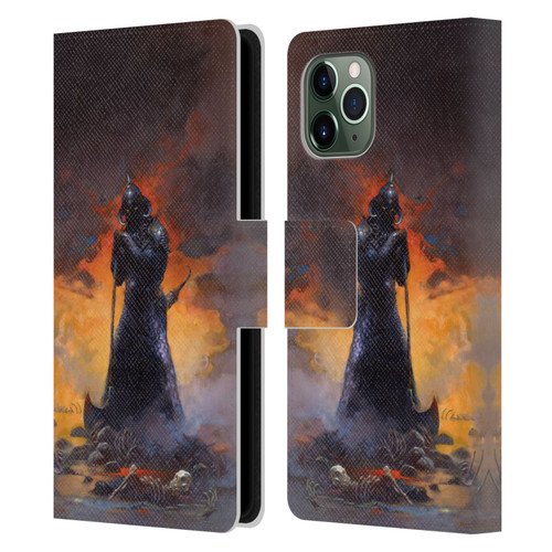 Frank Frazetta Medieval Fantasy Death Dealer 3 Leather Book Wallet Case Cover For Apple iPhone 11 Pro
