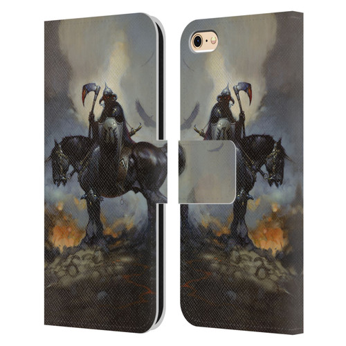 Frank Frazetta Medieval Fantasy Death Dealer Leather Book Wallet Case Cover For Apple iPhone 6 / iPhone 6s