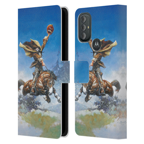 Frank Frazetta Medieval Fantasy Headless Horseman Leather Book Wallet Case Cover For Motorola Moto G10 / Moto G20 / Moto G30