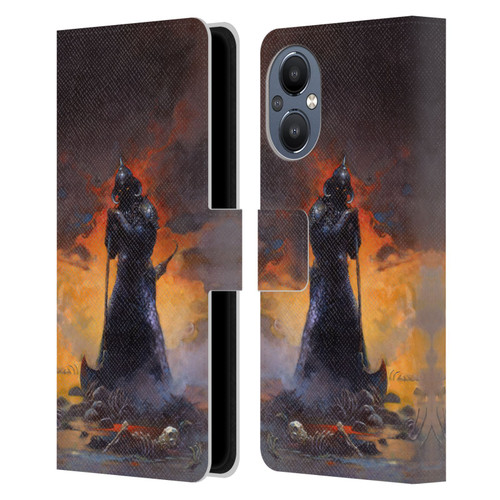 Frank Frazetta Medieval Fantasy Death Dealer 3 Leather Book Wallet Case Cover For OnePlus Nord N20 5G