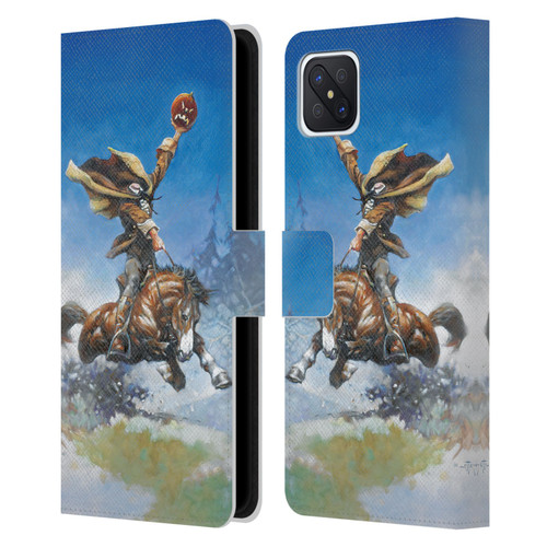 Frank Frazetta Medieval Fantasy Headless Horseman Leather Book Wallet Case Cover For OPPO Reno4 Z 5G