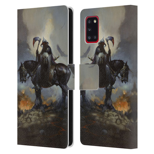 Frank Frazetta Medieval Fantasy Death Dealer Leather Book Wallet Case Cover For Samsung Galaxy A31 (2020)