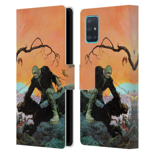 Frank Frazetta Medieval Fantasy Zombie Leather Book Wallet Case Cover For Samsung Galaxy A51 (2019)