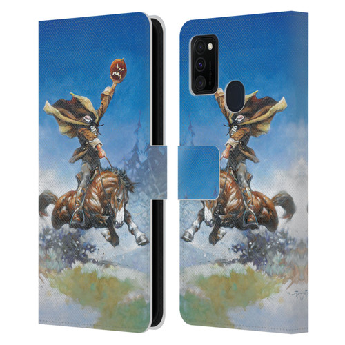 Frank Frazetta Medieval Fantasy Headless Horseman Leather Book Wallet Case Cover For Samsung Galaxy M30s (2019)/M21 (2020)