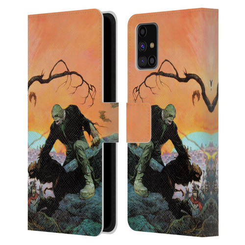 Frank Frazetta Medieval Fantasy Zombie Leather Book Wallet Case Cover For Samsung Galaxy M31s (2020)
