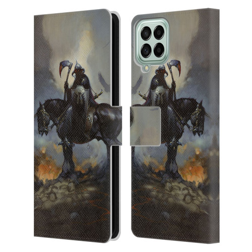 Frank Frazetta Medieval Fantasy Death Dealer Leather Book Wallet Case Cover For Samsung Galaxy M53 (2022)