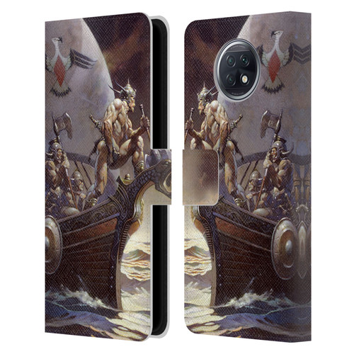 Frank Frazetta Medieval Fantasy Kane on Golden Sea Leather Book Wallet Case Cover For Xiaomi Redmi Note 9T 5G