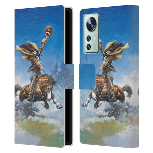 Frank Frazetta Medieval Fantasy Headless Horseman Leather Book Wallet Case Cover For Xiaomi 12