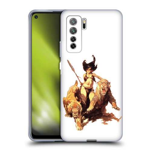 Frank Frazetta Fantasy The Huntress Soft Gel Case for Huawei Nova 7 SE/P40 Lite 5G