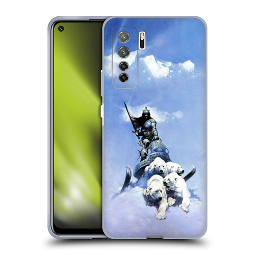 Frank Frazetta Fantasy Silver Warrior Soft Gel Case for Huawei Nova 7 SE/P40 Lite 5G