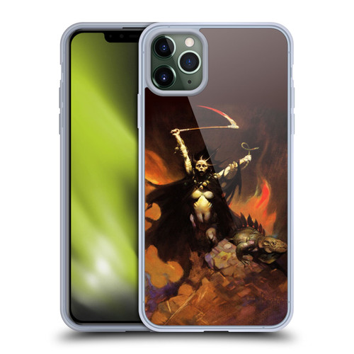 Frank Frazetta Fantasy Woman With A Scythe Soft Gel Case for Apple iPhone 11 Pro Max