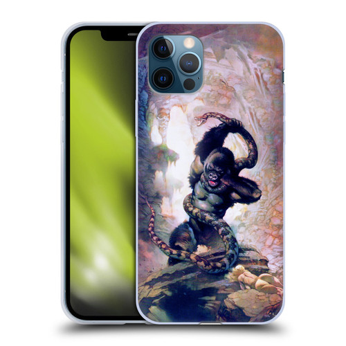 Frank Frazetta Fantasy Gorilla With Snake Soft Gel Case for Apple iPhone 12 / iPhone 12 Pro
