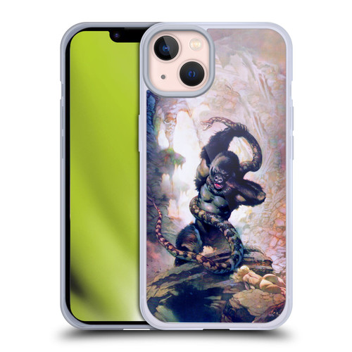 Frank Frazetta Fantasy Gorilla With Snake Soft Gel Case for Apple iPhone 13