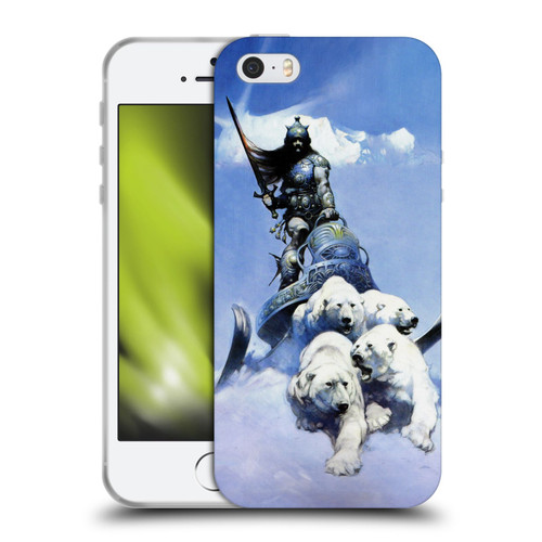 Frank Frazetta Fantasy Silver Warrior Soft Gel Case for Apple iPhone 5 / 5s / iPhone SE 2016