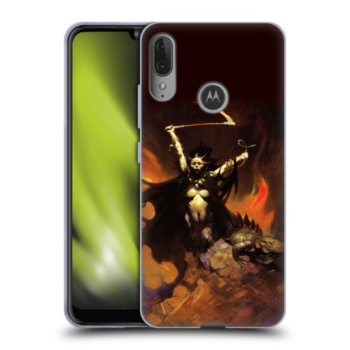 Frank Frazetta Fantasy Woman With A Scythe Soft Gel Case for Motorola Moto E6 Plus