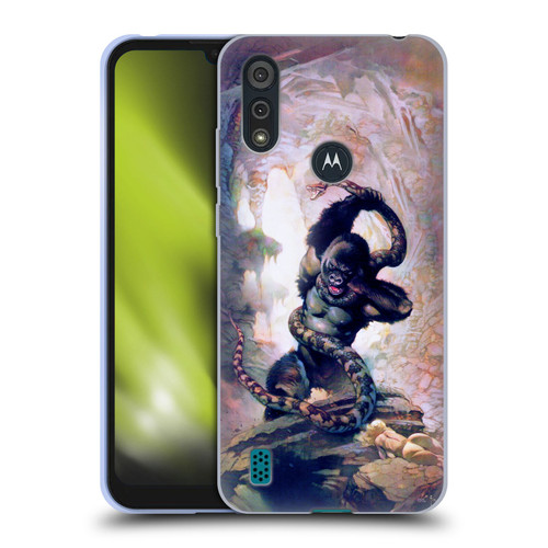 Frank Frazetta Fantasy Gorilla With Snake Soft Gel Case for Motorola Moto E6s (2020)