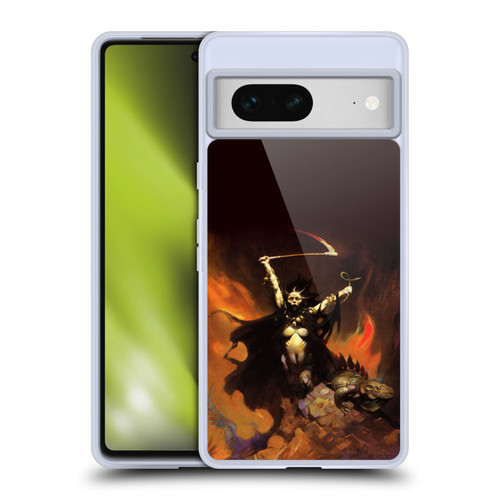 Frank Frazetta Fantasy Woman With A Scythe Soft Gel Case for Google Pixel 7