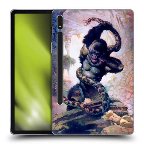 Frank Frazetta Fantasy Gorilla With Snake Soft Gel Case for Samsung Galaxy Tab S8
