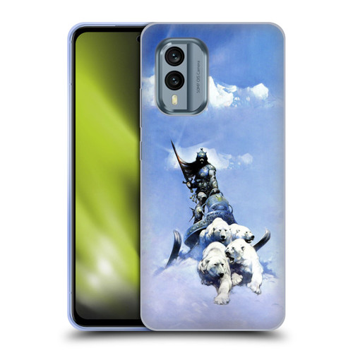 Frank Frazetta Fantasy Silver Warrior Soft Gel Case for Nokia X30