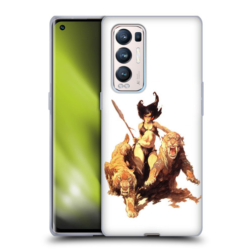 Frank Frazetta Fantasy The Huntress Soft Gel Case for OPPO Find X3 Neo / Reno5 Pro+ 5G