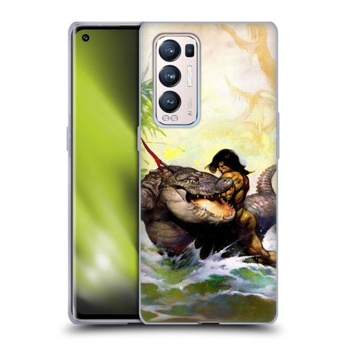 Frank Frazetta Fantasy Monster Out Of Time Soft Gel Case for OPPO Find X3 Neo / Reno5 Pro+ 5G