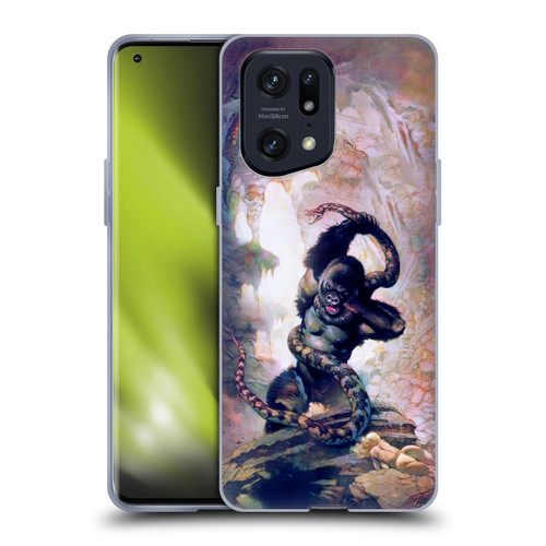 Frank Frazetta Fantasy Gorilla With Snake Soft Gel Case for OPPO Find X5 Pro