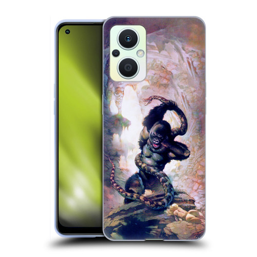 Frank Frazetta Fantasy Gorilla With Snake Soft Gel Case for OPPO Reno8 Lite