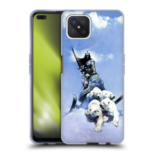 Frank Frazetta Fantasy Silver Warrior Soft Gel Case for OPPO Reno4 Z 5G