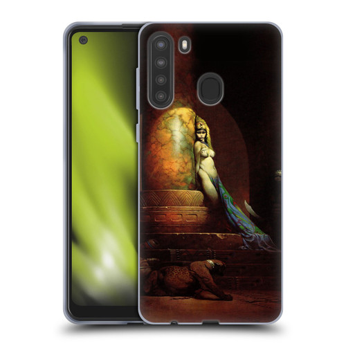 Frank Frazetta Fantasy Egyptian Queen Soft Gel Case for Samsung Galaxy A21 (2020)