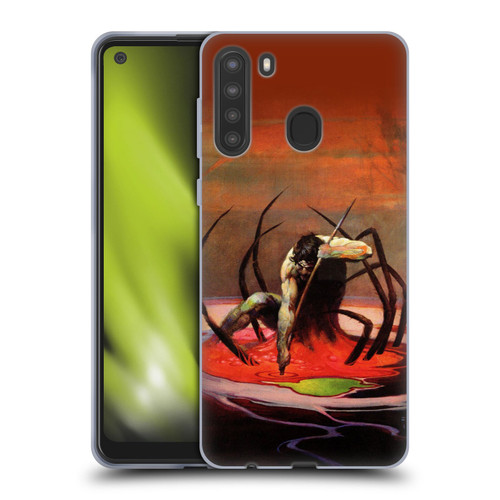 Frank Frazetta Fantasy The Spider King Soft Gel Case for Samsung Galaxy A21 (2020)