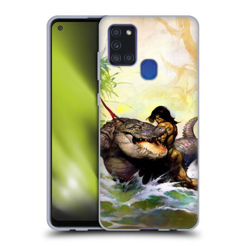 Frank Frazetta Fantasy Monster Out Of Time Soft Gel Case for Samsung Galaxy A21s (2020)